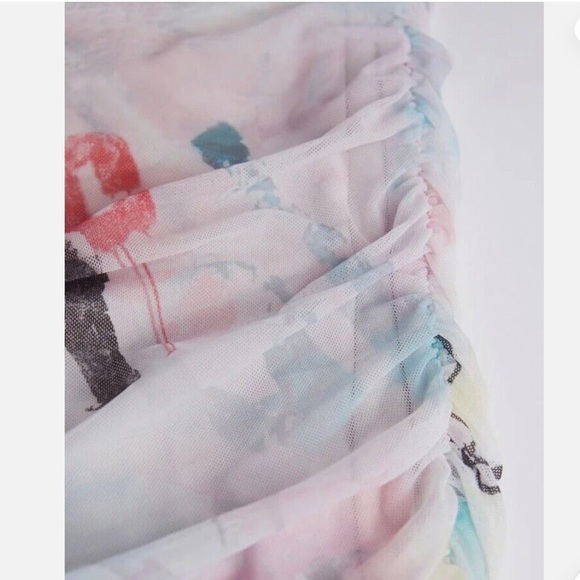 GUESS Brandalised with Graffiti by Banksy Eco‎ Watercolor Graffiti Dress size XS - Picture 6 of 6